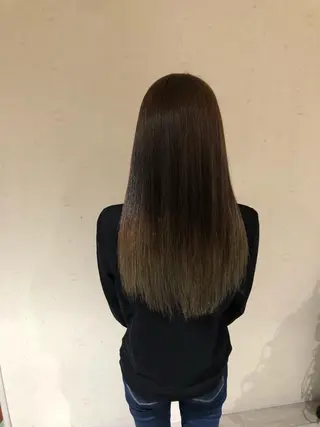 ロング カラー 小島嵩人 縮毛矯正 髪質改善のヘアスタイル