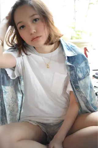 ショート ミディアム カラー パーマ ヘアアレンジ メンズハイトーン メンズバレイヤージュのヘアスタイル