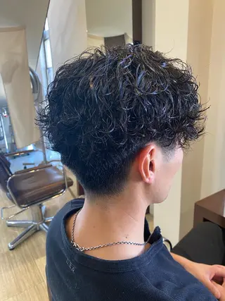 パーマ メンズ 仲井 充のヘアスタイル