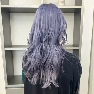 ロング カラー 🌼動き×透明感🩵 ハイトーン/ナナのヘアスタイル