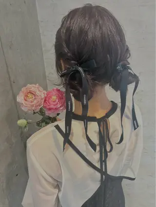 セミロング ヘアアレンジ Reve  resort所属・美髪× ヘアセット✨Araiのヘアスタイル