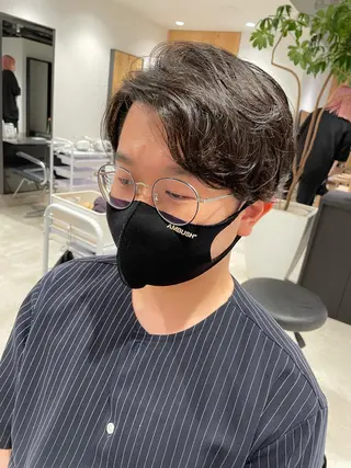 ショート カラー パーマ ヘアアレンジ メンズ パーソナルカラー合わ せたカラー🤍なつみのヘアスタイル