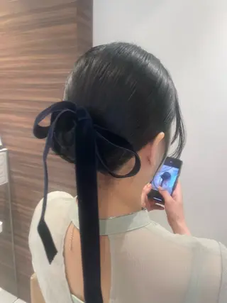 ミディアム ヘアアレンジ 韓国ヘアメイク🎀/ 縮毛矯正✨山本媛香のヘアスタイル