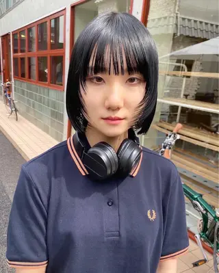 ミディアム カラー レイヤー/パーマ /ウルフ/nabeのヘアスタイル