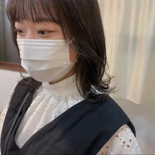 ミディアム カラー 【pejite】 Hinanoのヘアスタイル