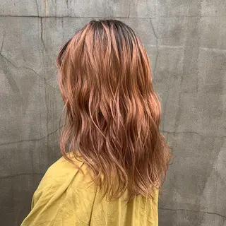 セミロング カラー 髪質改善カラー&TR 縮毛矯正/弱酸性矯正のヘアスタイル