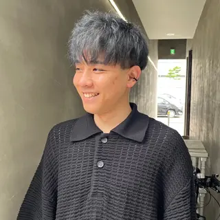 ショート カラー メンズ メンズハイトーン/栄 /イトウタケルのヘアスタイル