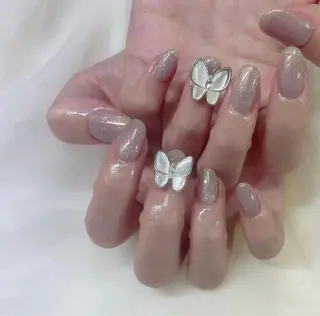 セミロング カラー ヘアアレンジ メンズ ネイル マツエク・マツパ 𓂃🦢Aurora Swan🌙𓂃のネイルデザイン