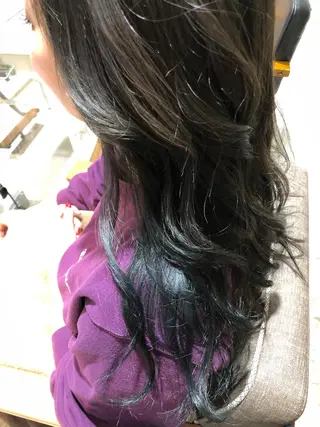 ロング カラー 髪質改善韓国レイヤー カット内田智大のヘアスタイル