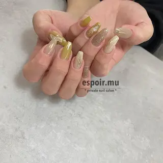 ロング ネイル espoir. muのネイルデザイン