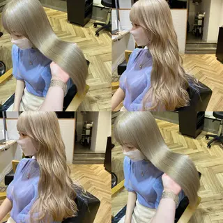 ロング カラー 艶カラー/韓国顔周り 🎀mamiのヘアスタイル