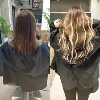 ロング カラー ヘアアレンジ TATSUYA アートディレクターのヘアスタイル