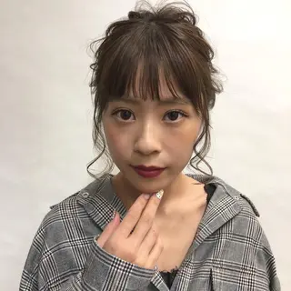 ショート カラー ヘアアレンジ 榎園 由美のヘアスタイル