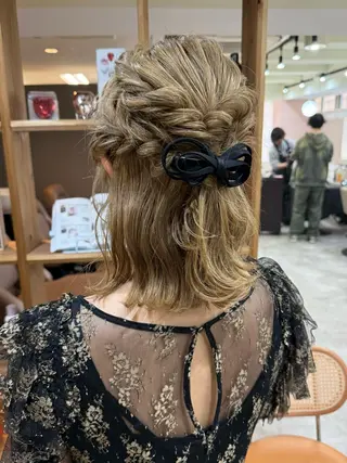 ミディアム ヘアアレンジ 韓国風パーマ/ヘア セット/店長みづきのヘアスタイル