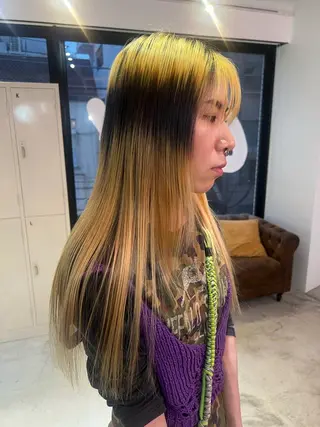 ロング 💥ウルフカット デザインあんな💥のヘアスタイル