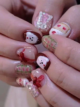 ネイル 3dパーツ/流行り 👧shushu❤️のネイルデザイン