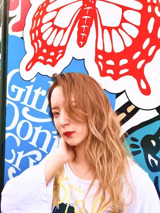 セミロング カラー ヘアアレンジ メンズブリーチカラー /パーマ ごーた立川のヘアスタイル