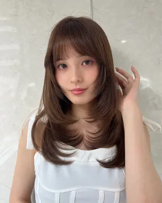 ロング 💖韓国風💖 レイヤー/LISAのヘアスタイル