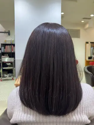 セミロング カラー 野口 実優のヘアスタイル