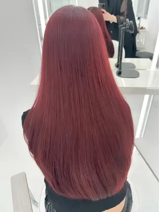 ロング カラー 前髪/顔周り/透明感 艶カラーとどさんのヘアスタイル