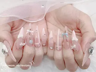 ネイル MoMoA Nail ネイル長さ出し専門店のネイルデザイン