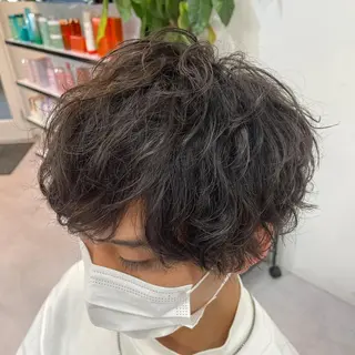 ショート 髪質改善× ハイライト溝江のヘアスタイル