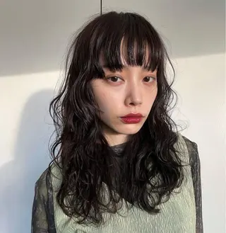 パーマ RIN パーマ/暖色カラーのヘアスタイル