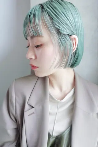 ミディアム カラー enx academyのヘアスタイル