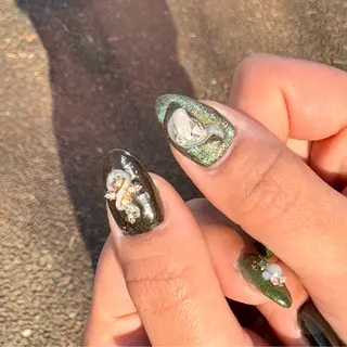 ネイル のらねこ所属・のらねこ🐈‍⬛🎀 yuriaのネイルデザイン