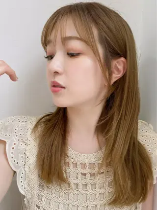 セミロング カラー 🪭risa 暖色/レイヤー🪭のヘアスタイル