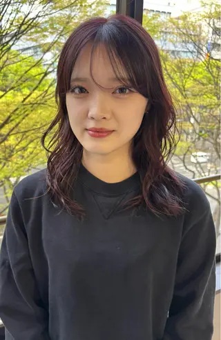 ミディアム Yuuka/ w colorのヘアスタイル