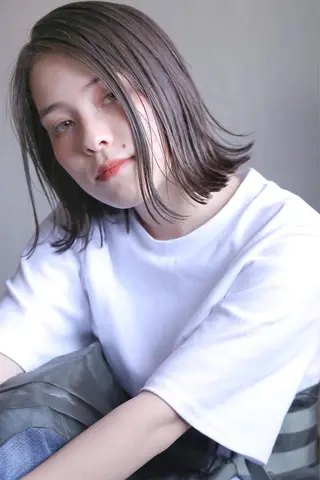 ミディアム カラー 下北沢 soiのヘアスタイル