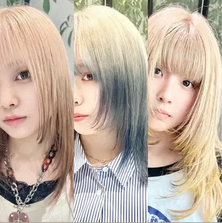 セミロング レイヤー 髪質改善 ハッシュカット/新宿のヘアスタイル