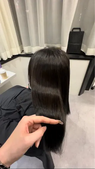 ロング 韓国風✨髪質改善✨ 縮毛矯正✨松浦知奈美のヘアスタイル