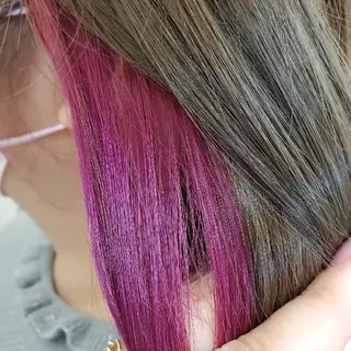 ミディアム カラー 推しアニメカラー🌈 ツヤ透明感カラー🦄のヘアスタイル