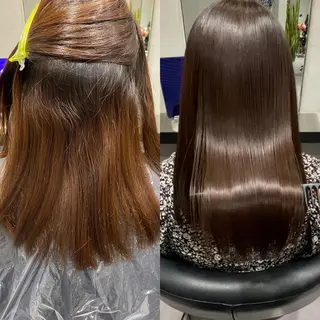 ミディアム カラー 髪質改善・縮毛矯正専門店 sisi銀座所属・縮毛矯正セミナー講師 ヨコモリユウキのヘアスタイル