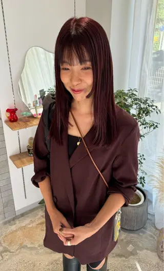 カラー まえだ にちかのヘアスタイル