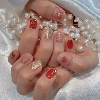 ネイル RAFFINE 月🦋🩵のネイルデザイン