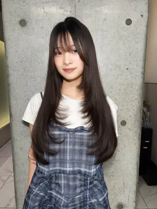 ロング ️💜akari💜 ハイトーン/レイヤーのヘアスタイル