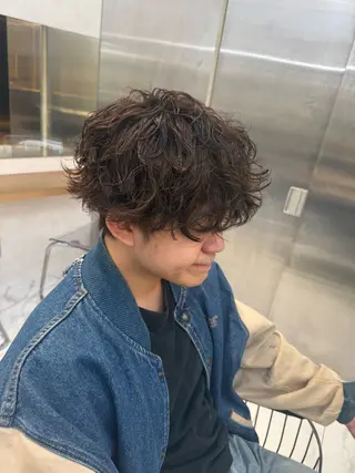 パーマ メンズ ⭐️曲がる縮毛矯正 パーマモデル募集中のヘアスタイル
