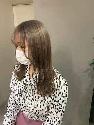 セミロング カラー ヘアアレンジ ボブ /ニュアンス/ satomi🧸💖のヘアスタイル