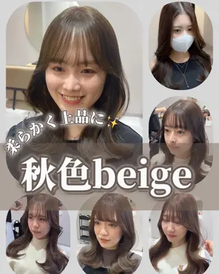 セミロング カラー ヘアアレンジ topstylist 芳賀みなみのヘアスタイル