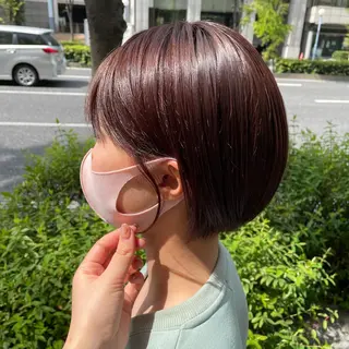 ショート カラー 赤み無し柔らかカラー 【梅田】madokaのヘアスタイル
