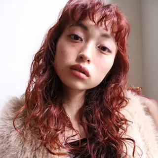 セミロング カラー 大下 心渚 /ブリーチ/艶カラーのヘアスタイル