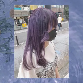 ロング カラー ヘアアレンジ 韓国レイヤーカット/ 儚げカラーチナツのヘアスタイル
