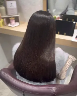 ロング カラー パーマ suzuka/透明感 カラー 美髪縮毛矯正のヘアスタイル