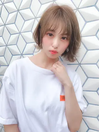 ショート カラー パーマ ♡モテ髪/似合わせ♡ 透明感/JUICE♡のヘアスタイル