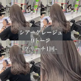 ロング カラー ヘアアレンジ トレンドモテカラー 🩷色落ちまで可愛くのヘアスタイル