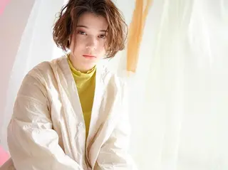 ミディアム カラー パーマ ヘアアレンジ newi grande 横浜店のヘアスタイル