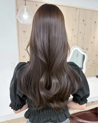 ロング カラー 新宿/韓国ヘア/ 髪質改善ストレートのヘアスタイル